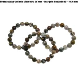  Bratara Jasp Oceanic Diametru 56 mm - Margele Rotunde 10 - 10, 9 mm