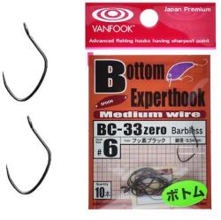 Vanfook Bc-33 Zero bottom Expert Bb 06 szakáll nélküli horog 10db (BC-33 ZERO-06)