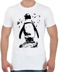 printfashion pingvin rajz - Férfi póló - Fehér (2291718)