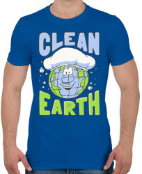 printfashion Clean Earth - Férfi póló - Királykék (2281435)