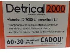 Zdrovit Detrical D3 2000 UI, 60 comprimate, Zdrovit (FSH198) (Suplimente  nutritive) - Preturi