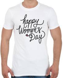 printfashion Happy Woman's Day - Férfi póló - Fehér (2298210)