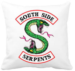 printfashion Riverdale South Side Serpents - Párnahuzat, Díszpárnahuzat - Fehér (2287687)