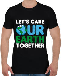 printfashion Our Earth - Férfi póló - Fekete (2289427)