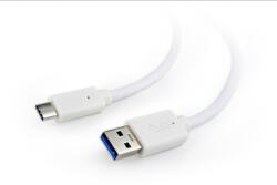 Gembird Cablu de date Gembird CCP-USB3-AMCM-1M-W, USB 3.0 - USB-C, 1m, White (CCP-USB3-AMCM-1M-W) - flax