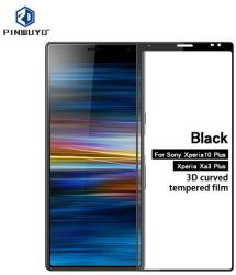 Temp-glass630995 Sony Xperia 10 Plus / Xperia XA3 Ultra fekete 3D-teljes lefedettséget biztosító Karcálló, ütésálló kijelzővédő üvegfólia, 9H tempered glass, törlőkendővel (Temp-glass630995)