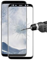 Temp-glass631048 Samsung Galaxy S8 G950 fekete 3D-teljes lefedettséget biztosító Karcálló, ütésálló kijelzővédő üvegfólia, 9H tempered glass, törlőkendővel (Temp-glass631048)