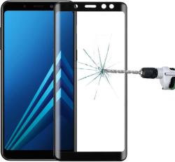 Temp-glass631065 Samsung Galaxy A8 (2018) fekete 3D-teljes lefedettséget biztosító Karcálló, ütésálló kijelzővédő üvegfólia, 9H tempered glass, törlőkendővel (Temp-glass631065)