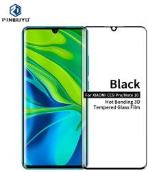 Temp-glass631017 Xiaomi Mi CC9 Pro fekete 3D-teljes lefedettséget biztosító Karcálló, ütésálló kijelzővédő üvegfólia, 9H tempered glass, törlőkendővel (Temp-glass631017)