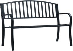 vidaXL Bancă de grădină, negru, 125 cm, oțel (47941)