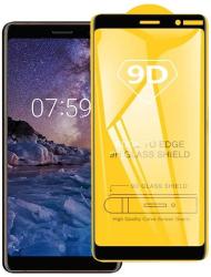 Temp-glass631482 Nokia 7 Plus teljes lefedettséget biztosító Karcálló, ütésálló kijelzővédő üvegfólia kerettel, tempered glass, törlőkendővel (Temp-glass631482)