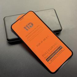Temp-glass631305 Apple iPhone 11 / XR teljes lefedettséget biztosító Karcálló, ütésálló kijelzővédő üvegfólia fekete kerettel, tempered glass, törlőkendővel (Temp-glass631305)