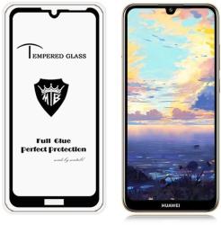 Temp-glass631371 Huawei Honor Play 8A teljes lefedettséget biztosító Karcálló, ütésálló kijelzővédő üvegfólia fekete kerettel, tempered glass, törlőkendővel (Temp-glass631371)