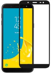 Temp-glass631465 Samsung Galaxy J6 (2018) teljes lefedettséget biztosító Karcálló, ütésálló kijelzővédő üvegfólia matt fekete kerettel, tempered glass, törlőkendővel (Temp-glass631465)