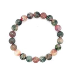  Bratara Turmalina Multicolora Margele Rotunde - 9 - 9, 9 mm - Diametru 56 mm