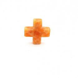  Pandantiv Calcit Somon Cruce - 31 x 31 x 11 mm