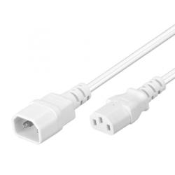 Cablu de alimentare IEC C13 la C14 Alb 1m, KPS1W (KPS1W)