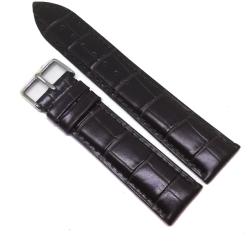  Curea de Ceas Hibrid - Piele Ecologică (Exterior) + Silicon (Interior) - Maro - Imprimeu Crocodil - 22/20 mm - WZ3736 (WZ3736)