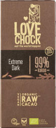  Ciocolata raw vegana extreme dark 99% cacao bio 70g Lovechock