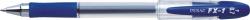 PENAC Pix cu gel PENAC FX-1, rubber grip, 0.7mm, con metalic, corp transparent - scriere albastra (P-BA1903-03F) - officeclass
