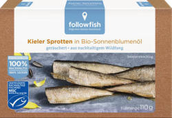  Sprot afumat in ulei de floarea soarelui ecologic 110g Followfish