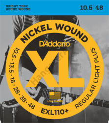 D'ADDARIO EXL110+ elektromos gitár húrkészlet 10.5-48 nikkel, széria XL regular lite plus