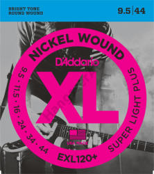 D'ADDARIO EXL120+ elektromos gitár húrkészlet 9, 5-44 nikkel, széria XL super lite plus