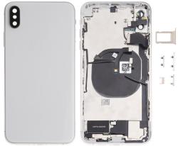 tel-szalk-017210 Apple iPhone XS Max fehér KOMPLETT akkufedél, hátlap, hátlapi kamera lencse stb (tel-szalk-017210)