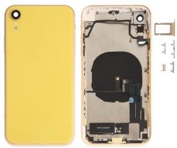 tel-szalk-017216 Apple iPhone XR sárga KOMPLETT akkufedél, hátlap, hátlapi kamera lencse stb (tel-szalk-017216)