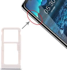 tel-szalk-017452 Nokia 5.1 Plus (Nokia X5) ezüst SIM & SD kártya tálca (tel-szalk-017452)