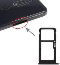 tel-szalk-017440 Nokia 7.1 fekete SIM & SD kártya tálca (tel-szalk-017440)