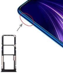  tel-szalk-017428 Xiaomi Redmi Note 8 fekete SIM & SD kártya tálca (tel-szalk-017428)