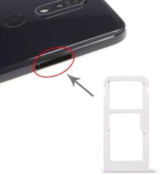 tel-szalk-017442 Nokia 7.1 ezüst SIM & SD kártya tálca (tel-szalk-017442)
