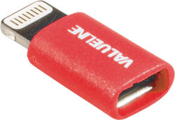 Valueline Adaptor iPhone Lightning tata - micro USB mama rosu Valueline (VLMP39901R)