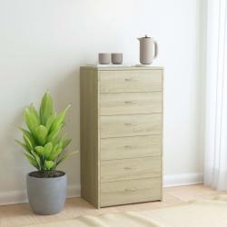 vidaXL Servantă cu 6 sertare, stejar Sonoma, 50 x 34 x 96 cm, PAL (800669) Comoda