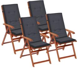 vidaXL Perne scaun cu spătar înalt, 4 buc. antracit 120x50x3 cm textil (43178)
