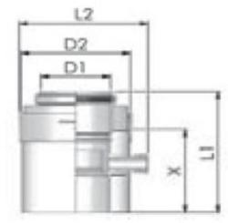 Tricox PPs/Alu kondenzátum leválasztó 60/100mm, PAKL50 (PAKL50C)