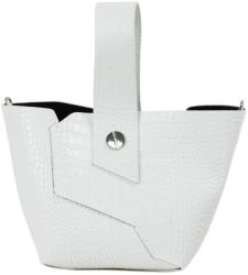 Manier Gentuta piele alba cu imprimeu crocodil GF2324