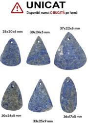  Pandantiv Lapis Lazuli Druzi Picatura cu Gaura -30-37 x 17-30 x 5-6 mm - ( L ) - 1 Buc