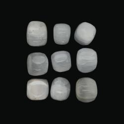  Selenit Alb Rulat Natural - 28-31 x 28-30 mm - ( L ) - 1 Buc