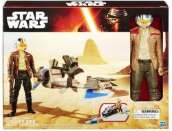 Hasbro Star Wars Hero Seria figura és jármű - Speeder Bike Poe Dameron