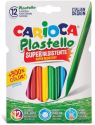 CARIOCA Creioane cerate, rotunde, super rezistente, lavabile, 12 culori/cutie, CARIOCA Plastello
