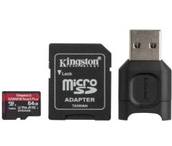 Kingston microSDXC Canvas React Plus 64GB C10/UHS-II/U3/V90/A1 MLPMR2/64GB/MKMS64GCRP