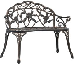vidaXL Bancă bistro, bronz, 100 cm, aluminiu turnat (47859)