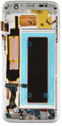NBA001LCD005181 Samsung Galaxy S7 Edge G935A ezüst OEM LCD kijelző érintővel kerettel előlap (NBA001LCD005181)