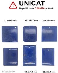  Pandant Lapis lazuli Obelisc - 37 x 9 mm - 1 Buc