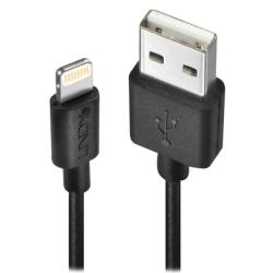 Lindy Cablu date si incarcare USB la Lightning MFI 3m Negru, Lindy L31322 (L31322)