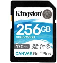 Kingston SDXC Canvas Go Plus 170R 256GB U3/V30 SDG3/256GB