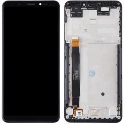NBA001LCD005777 Wiko View fekete LCD kijelző érintővel kerettel előlap (NBA001LCD005777)