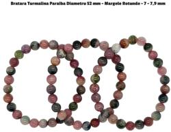  Bratara Turmalina Paraiba Diametru 52 mm - Margele Rotunde - 7 - 7, 9 mm